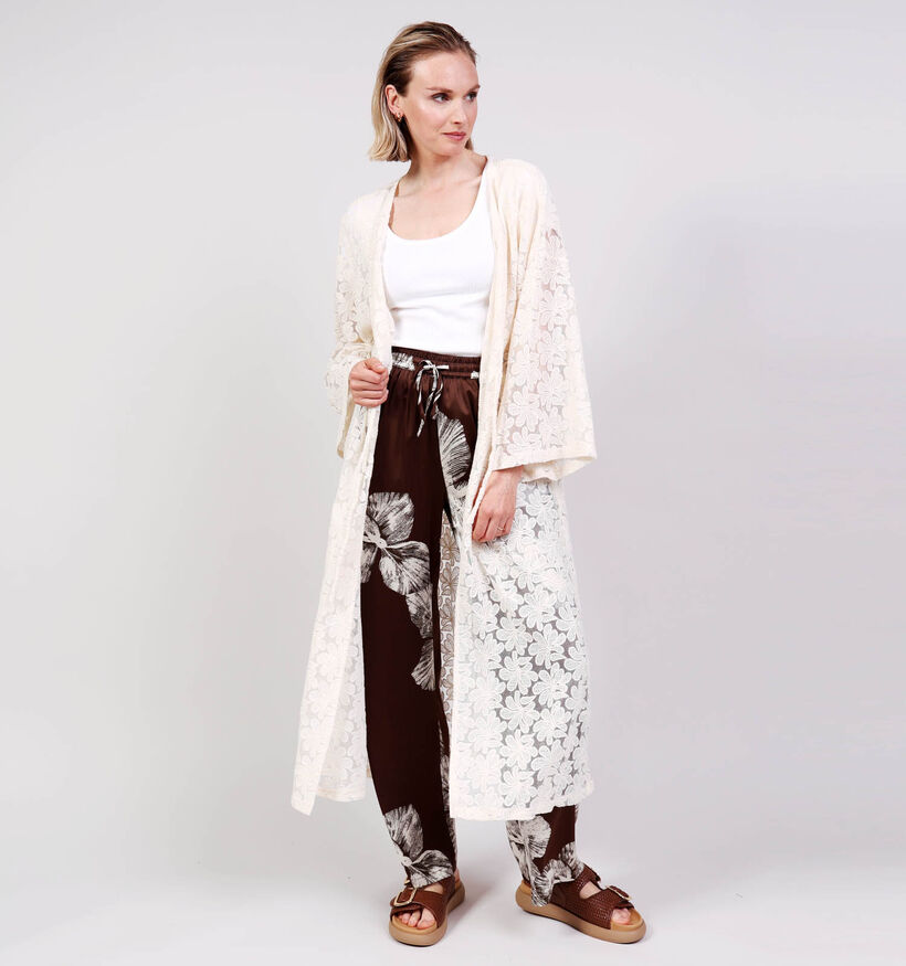 Vila Odetti Midi Caftan Kimono en Beige pour femmes (374273)