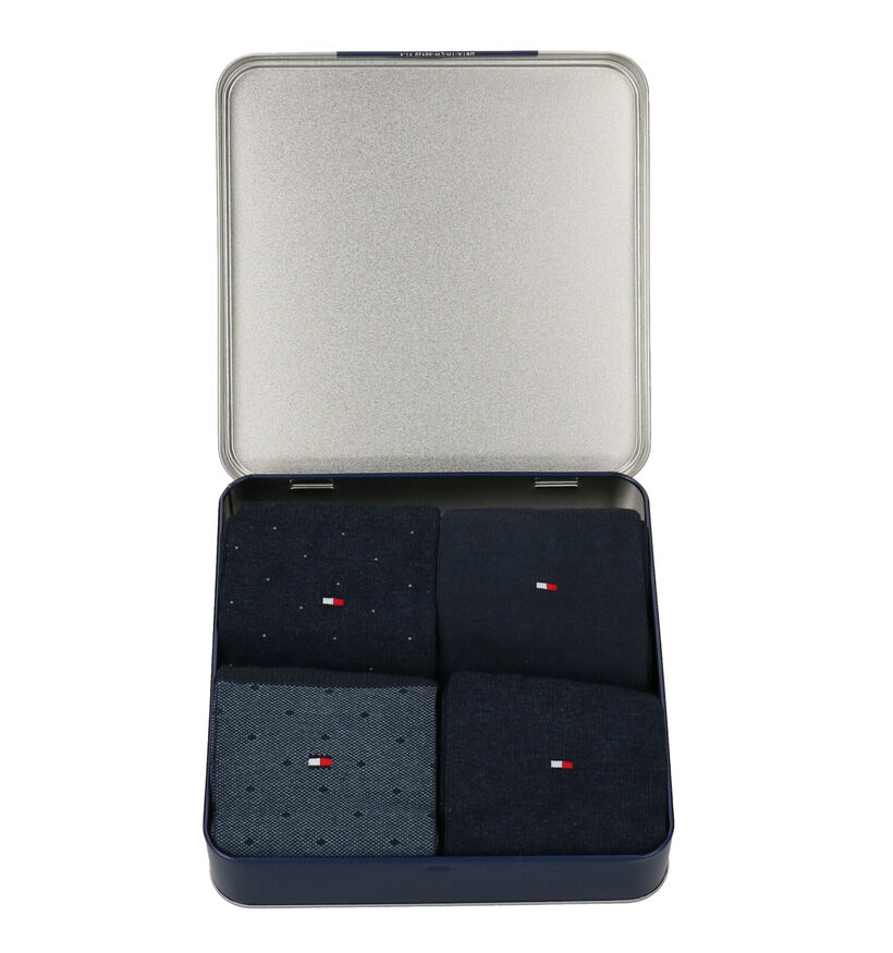 Tommy Hilfiger Cadeaubox Blauwe Sokken - 4 Paar voor heren (256696)