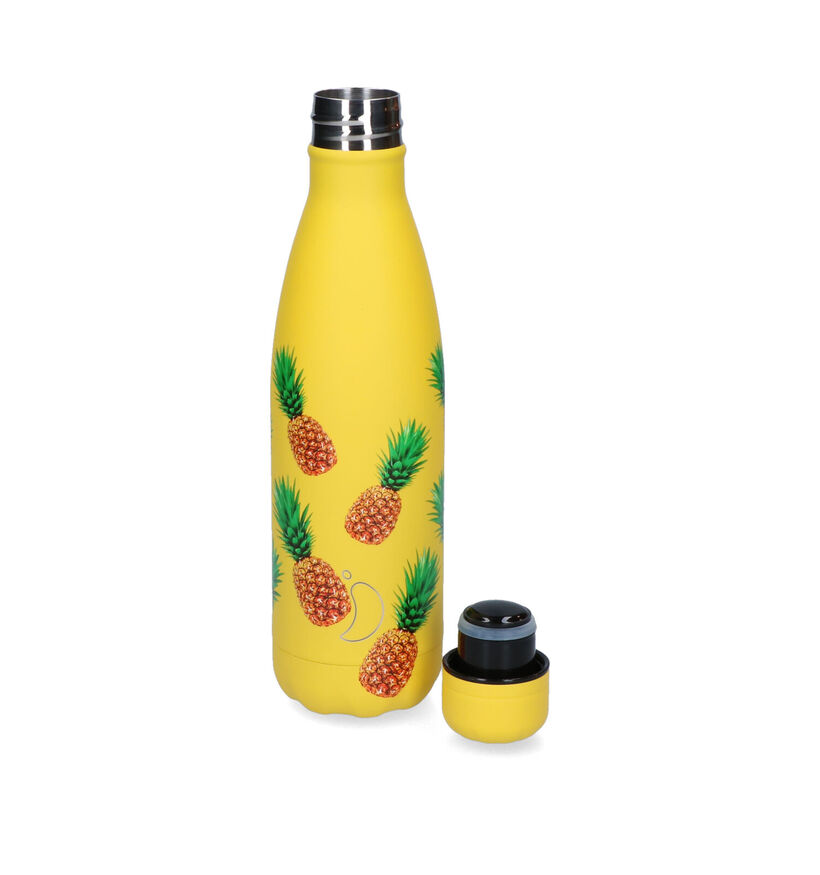 Chilly's Icons Pineappel Gourde en Jaune 500ml pour femmes, garçons, filles, hommes (314616)