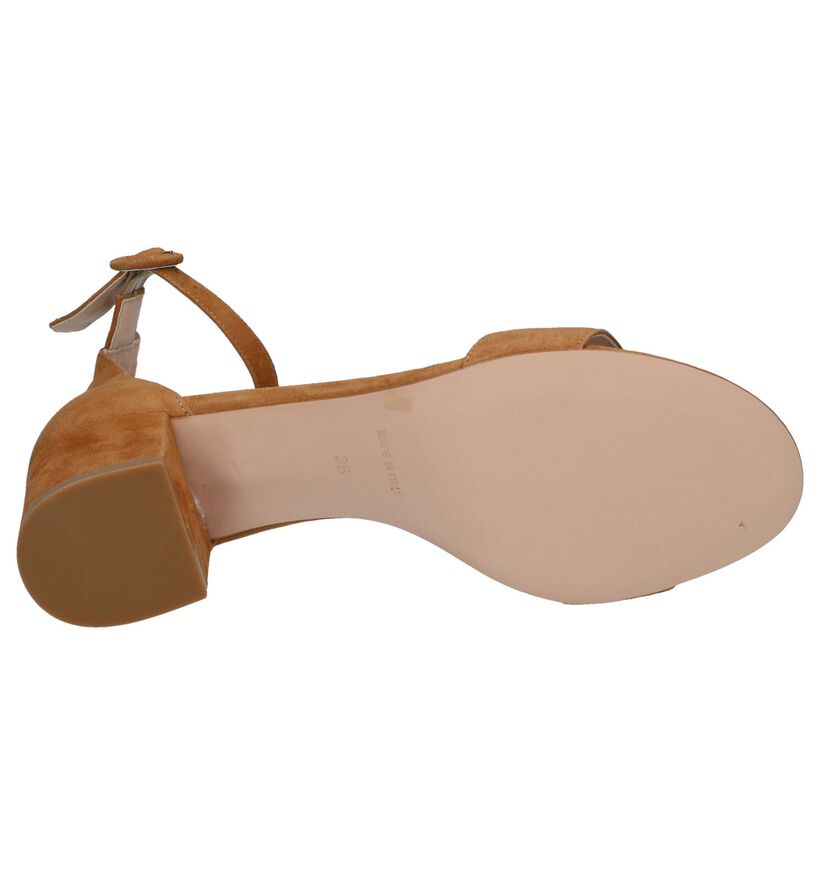 Cognac Sandalen Via Limone in daim (249985)