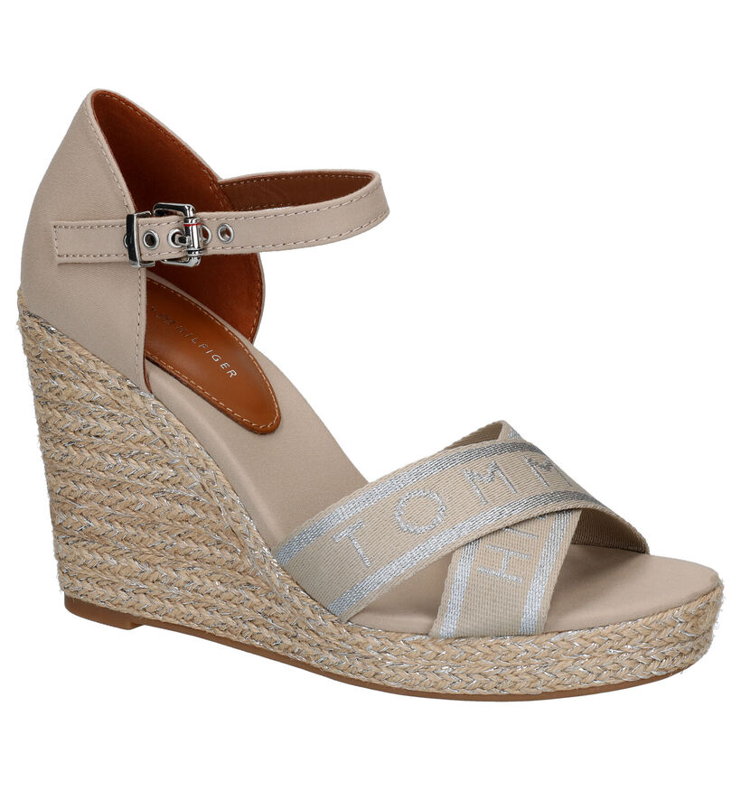 Tommy Hilfiger Metallic Beige Sandalen in stof (268545)