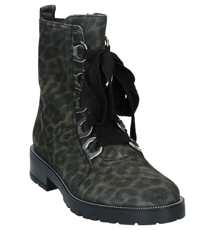 Gosh Boots à lacets en Vert kaki en daim (223969)