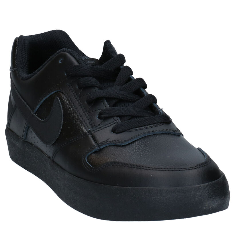 Nike SB Delta Force Vulc Zwarte Sneakers in kunstleer (266545)