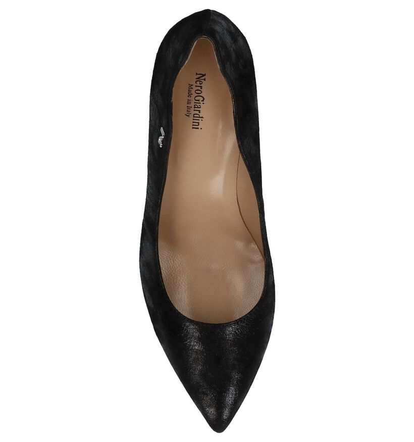 Zwarte Metallic Pumps NeroGiardini in nubuck (226519)