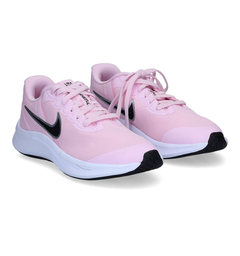Nike Star Runner 3 GS Baskets en Rose pour filles (302092) - pour semelles orthopédiques