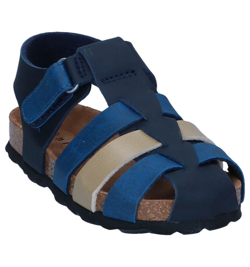 Donkerblauwe Sandalen Milo & Mila in kunstleer (241387)