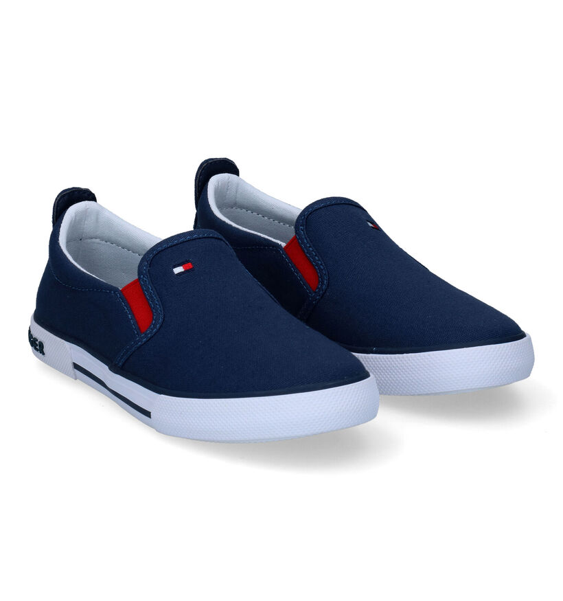 Tommy Hilfiger Baskets slip-on en Bleu pour garçons (303921)