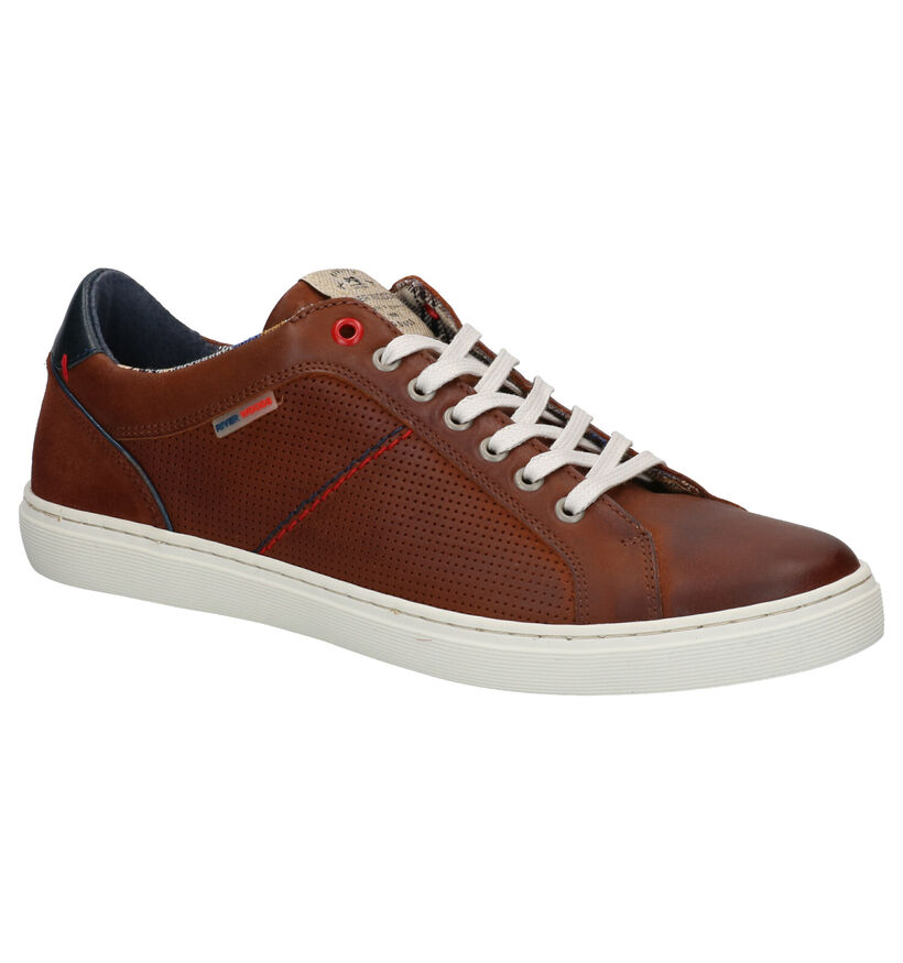 River Woods Blair Chaussures à Lacets en Cognac en cuir (271153)