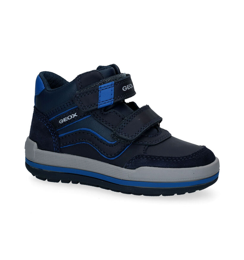Geox Charz Blauwe Hoge Velcroschoenen voor jongens (295104) - geschikt voor steunzolen