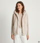 Guess Muted Stone Doudoune sans Manches en Ecru pour femmes (380764)