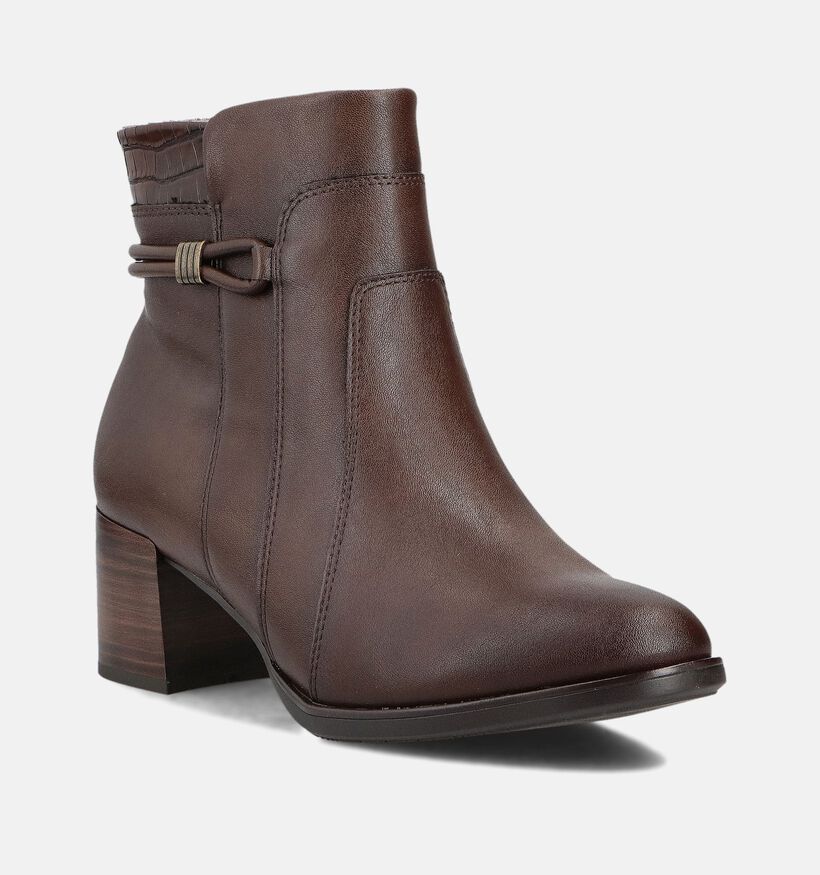Jana Bottines à talons en Marron foncé pour femmes (362902) - pour semelles orthopédiques