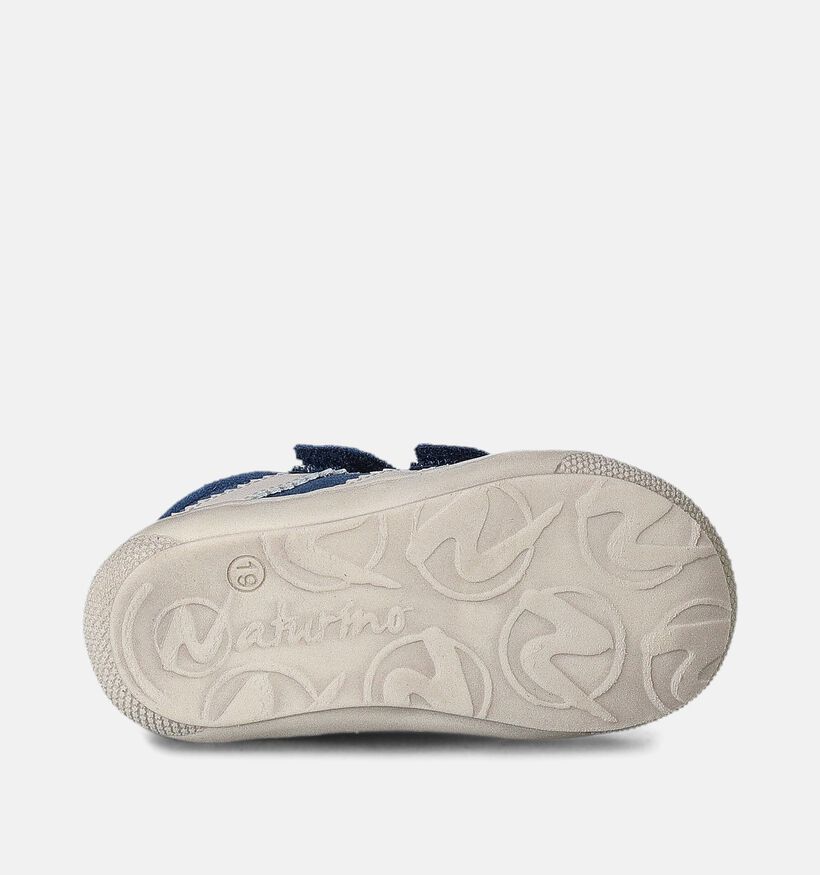 Naturino Macks Suede Blauwe Babyschoentjes voor jongens (359956) - geschikt voor steunzolen