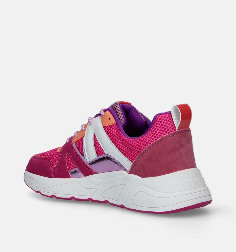 Poelman Baskets casual en Rose fuchsia pour femmes (337543)