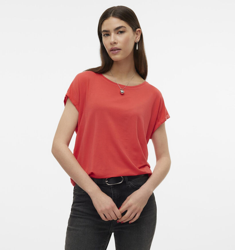 Vero Moda Ava Rood Basic T-shirt voor dames (337264)