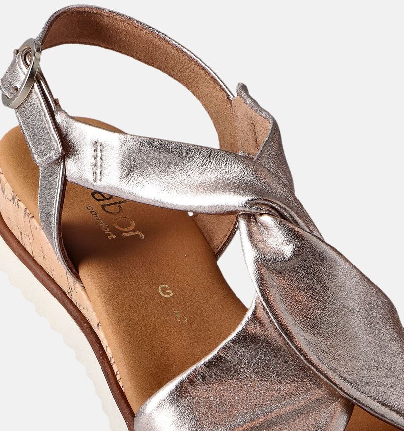 Gabor Gouden Sandalen met sleehak voor dames (352035)
