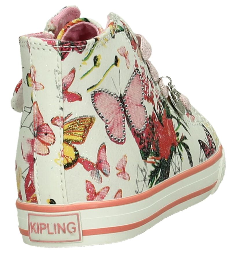 Kipling Butterfly Roze Sneakers Rits/Veter in stof (195825)