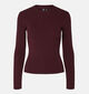 Pieces Mira Bordeaux T-shirt Lange Mouwen voor dames (361124)