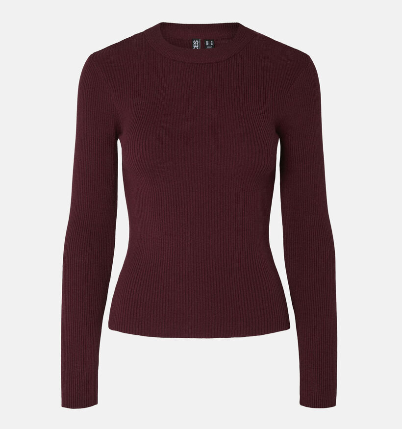 Pieces Mira Bordeaux T-shirt Lange Mouwen voor dames (361124)