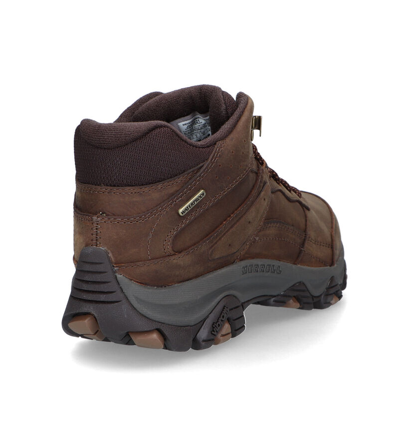 Merrell Moab Adventure 3 Chaussures de randonn&eacute;e en Cognac pour hommes (310187) - pour semelles orthop&eacute;diques