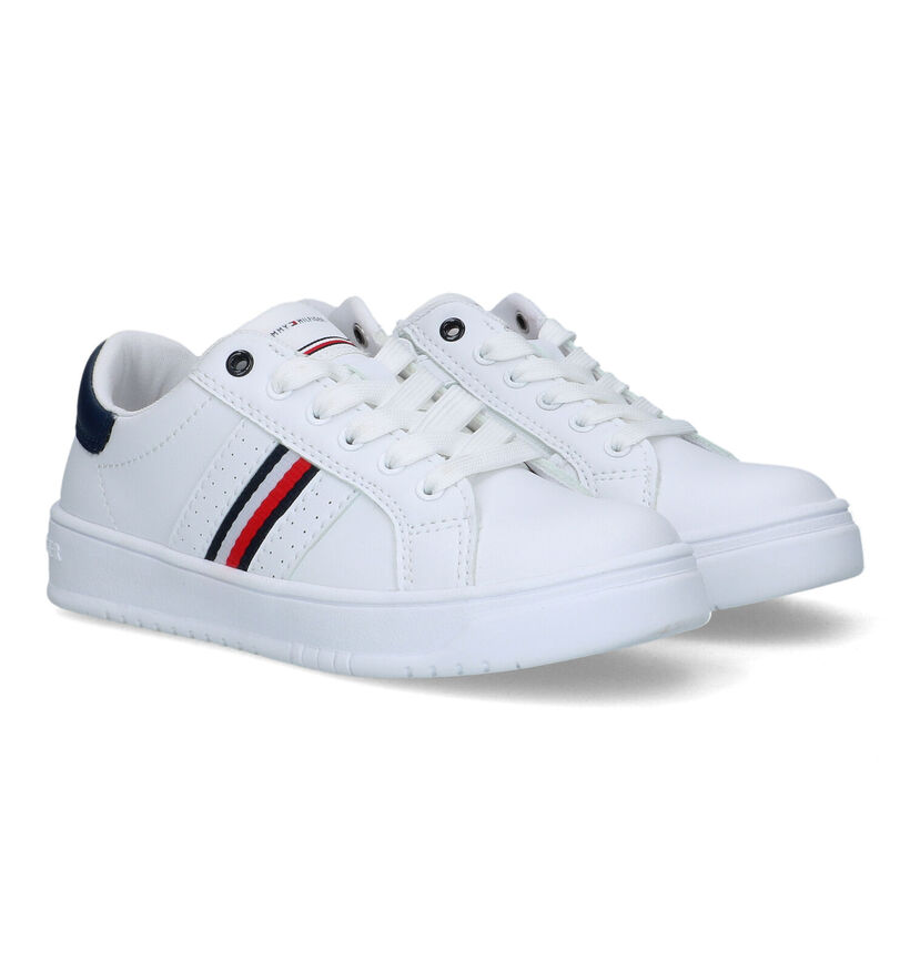 Tommy Hilfiger Witte Lage Schoenen voor jongens (321602)