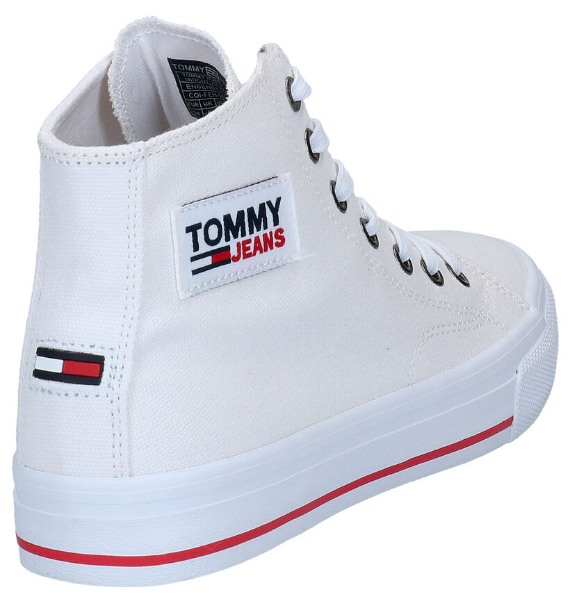 Tommy Jeans Baskets montantes en Blanc en textile (285395)
