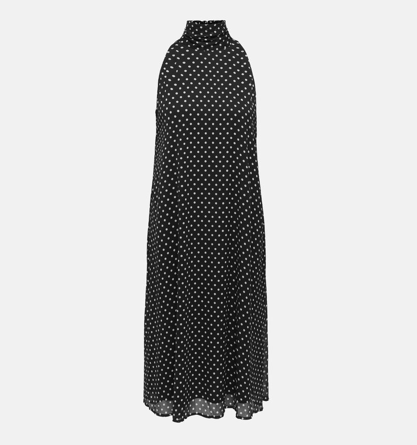 JDY Polka Halterneck Robe mi-longue en Noir/Blanc pour femmes (373901)
