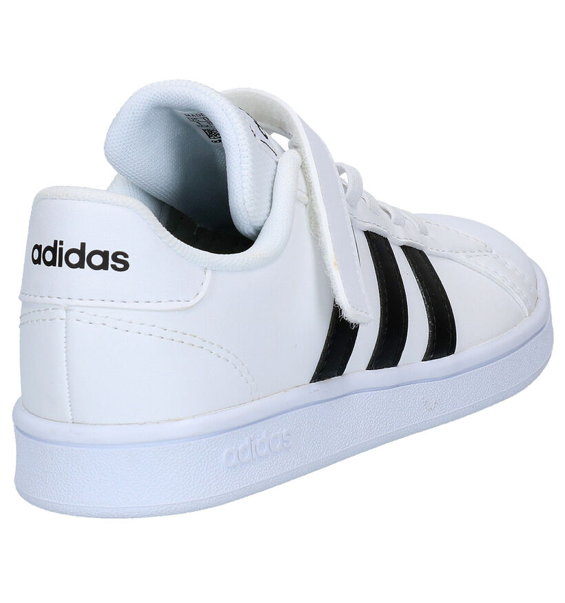 adidas Grand Court C Witte Sneakers voor jongens (318923)