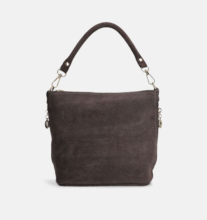 Via Limone Donkerbruine Schoudertas voor dames (367752)
