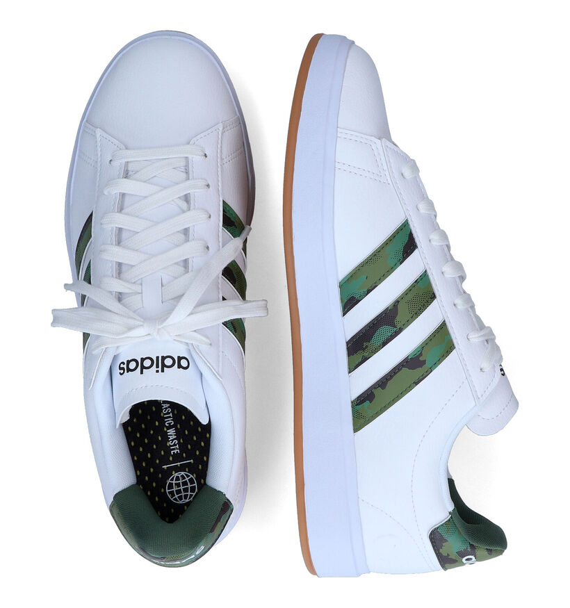 adidas Grand Court 2.0 Baskets en Blanc pour hommes, garçons (350086) - pour semelles orthopédiques