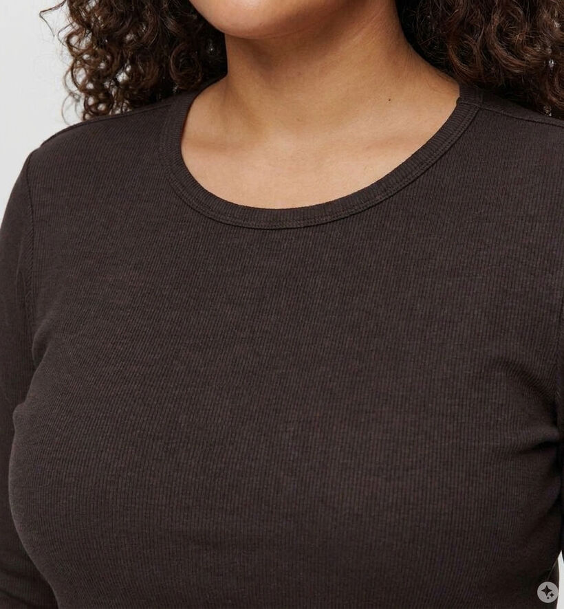 Vero Moda Curve Chloe Longsleeves en Marron pour femmes (381438)