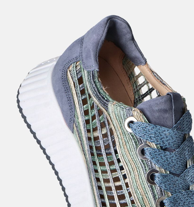 Softwaves Blauwe Veterschoenen voor dames (357248) - geschikt voor steunzolen