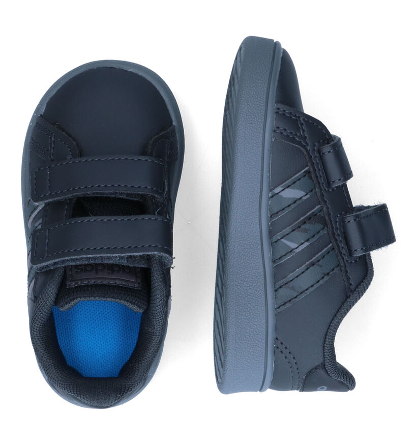 adidas Grand Court Zwarte Sneakers voor jongens (301169) - geschikt voor steunzolen