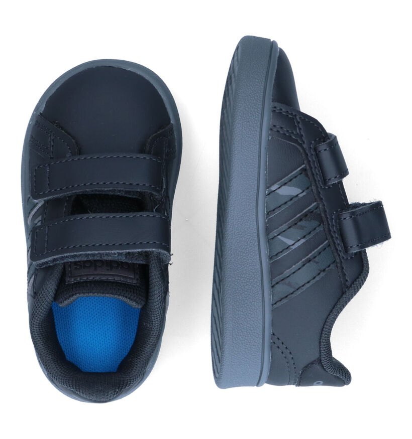 adidas Grand Court Baskets en Noir pour garçons (301169) - pour semelles orthopédiques