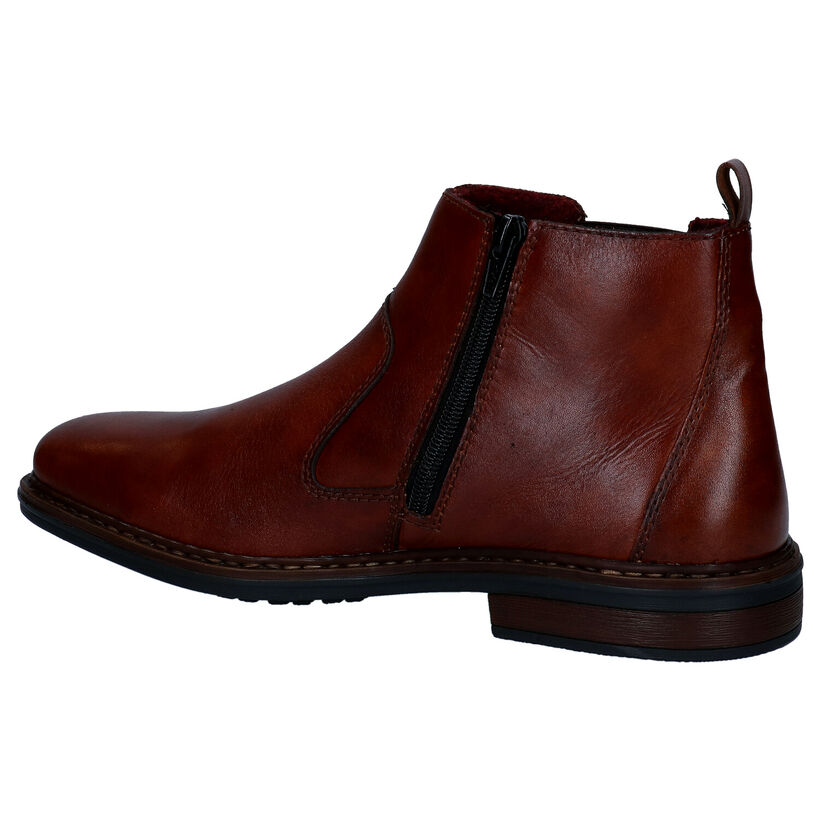 Rieker Boots à fermeture éclair en Cognac pour hommes (331771)