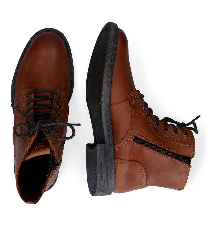 Jack & Jones Karl Leather Cognac Bottines in leer (296663)
