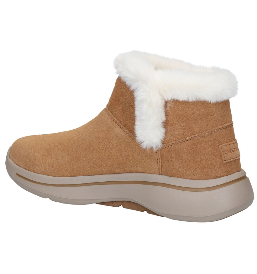 Skechers Go Walk Cognac Snowboots in nubuck (295686)