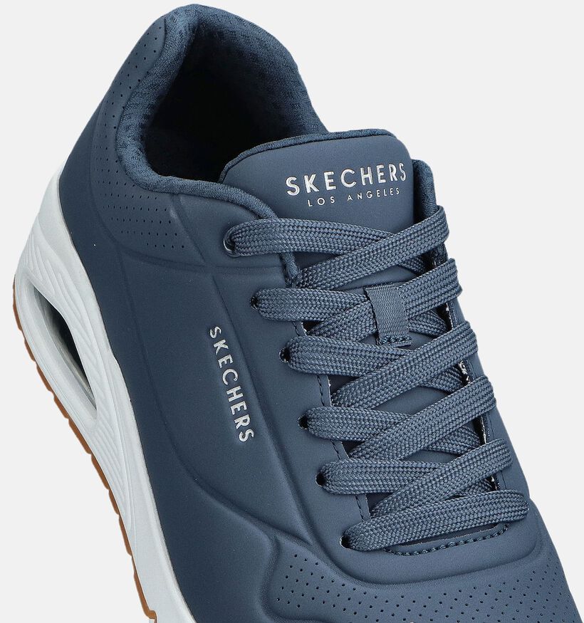 Skechers Uno Stand On Air Baskets basses en Bleu pour hommes (362194) - pour semelles orthop&eacute;diques