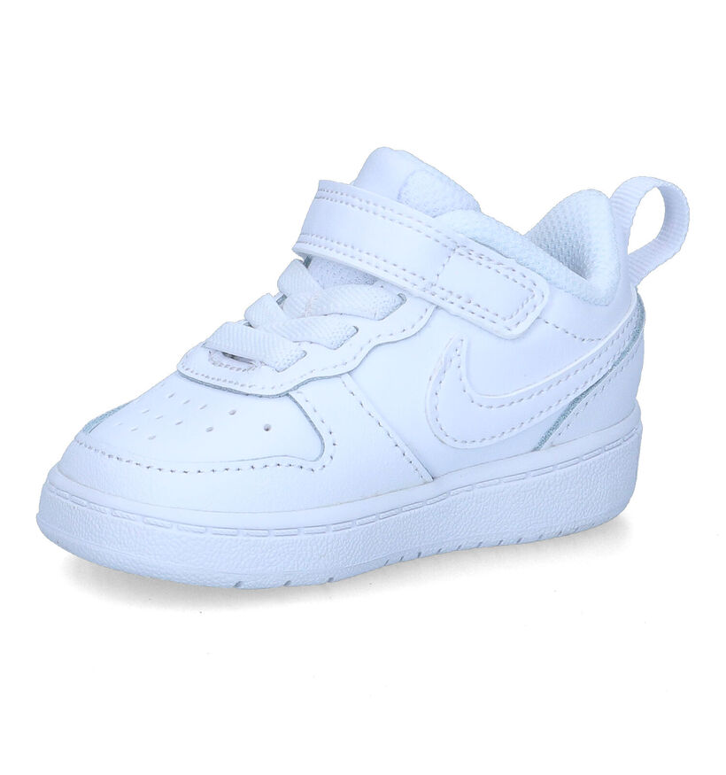 Nike Court Borough Witte Sneakers voor jongens, meisjes (322316)