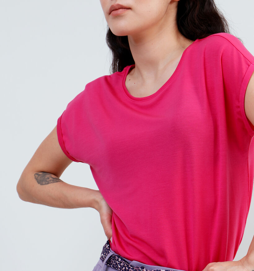 Vero Moda Ava Basic T-shirt en Rose pour femmes (345601)