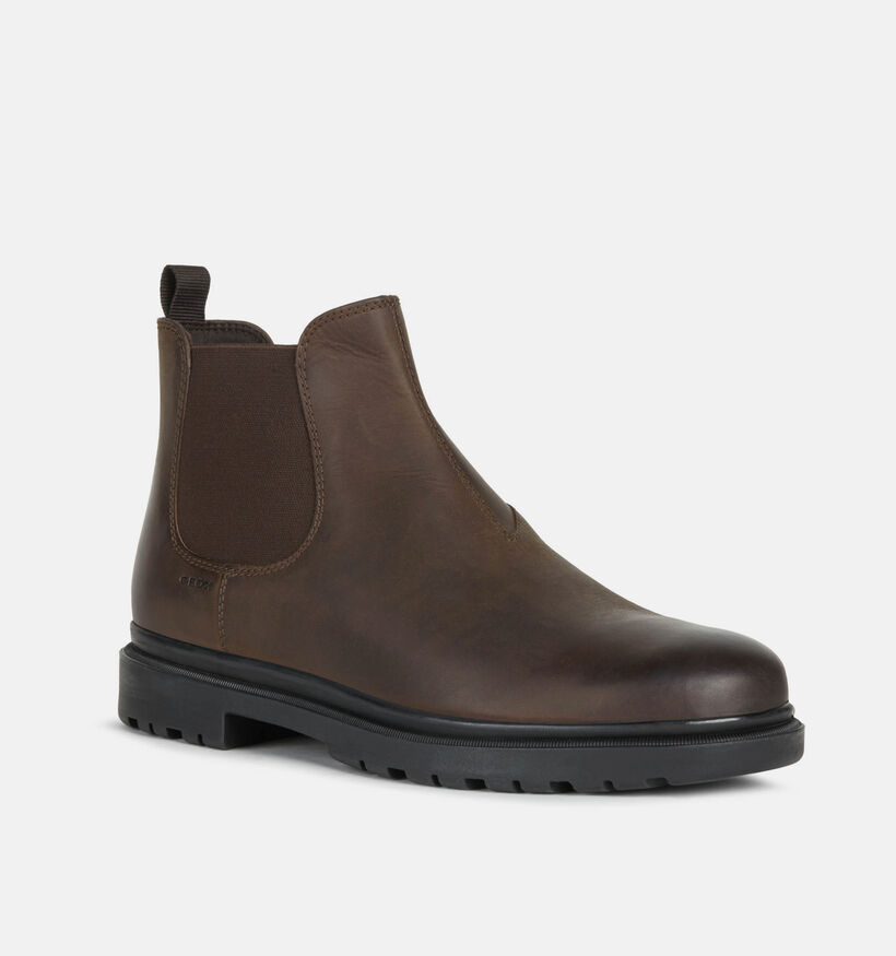 Geox Andalo Donkerbruine Boots Chelsea voor heren (376345) - geschikt voor steunzolen