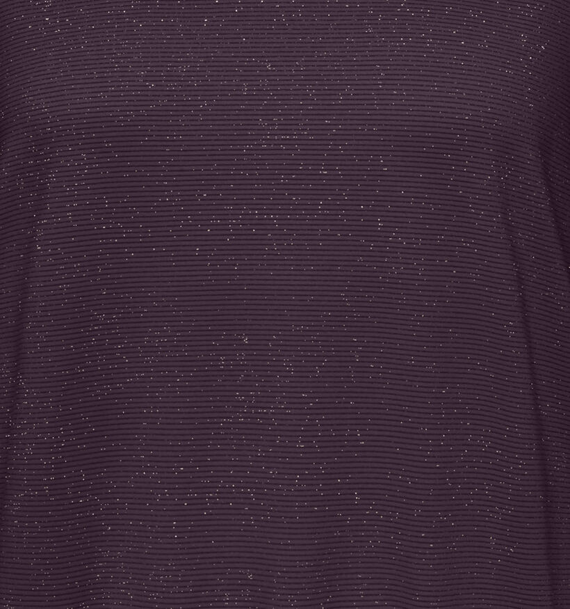 ONLY Carmakoma Glitter Bordeaux T-shirt voor dames (381924)