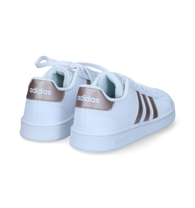 adidas Grand Court K Baskets en Bleu en simili cuir (308070)