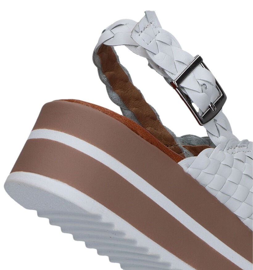 Oh My Sandals Sandales compensées en Blanc pour femmes (321777)