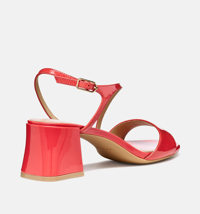 Geox D New Eraklia 50 T01 Rode Sandalen met Hak voor dames (368152)