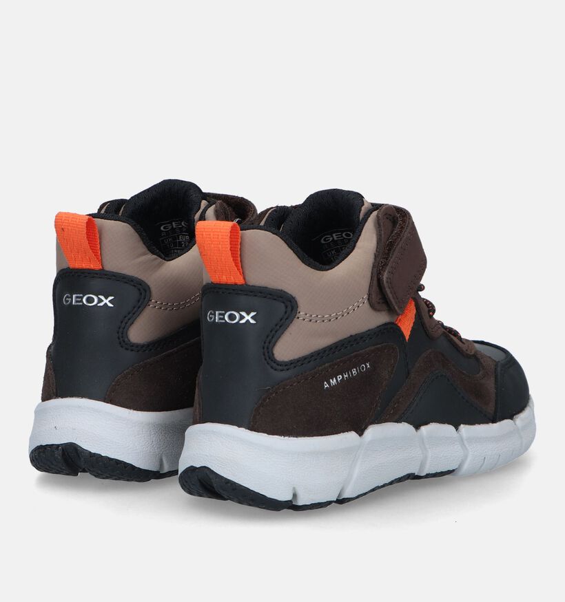 Geox Flexyper Bruin Hoge Sneakers voor jongens (330077) - geschikt voor steunzolen