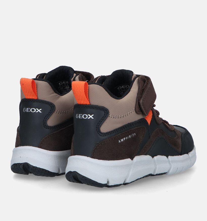 Geox Flexyper Baskets montantes en Noir pour garçons (330078) - pour semelles orthopédiques