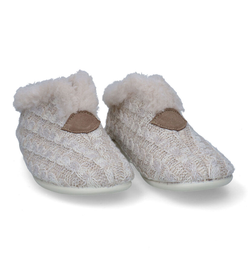 Torfs Home Taupe Pantoffels in stof (299842)