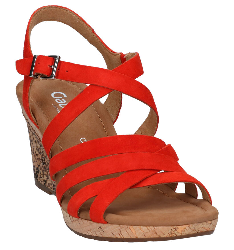 Gabor Rode Sandalen in nubuck (271752)