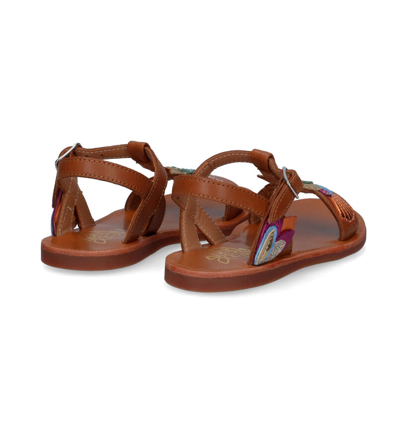 Pom d'Api Plagette Colibri Cognac Sandalen voor meisjes (304786)