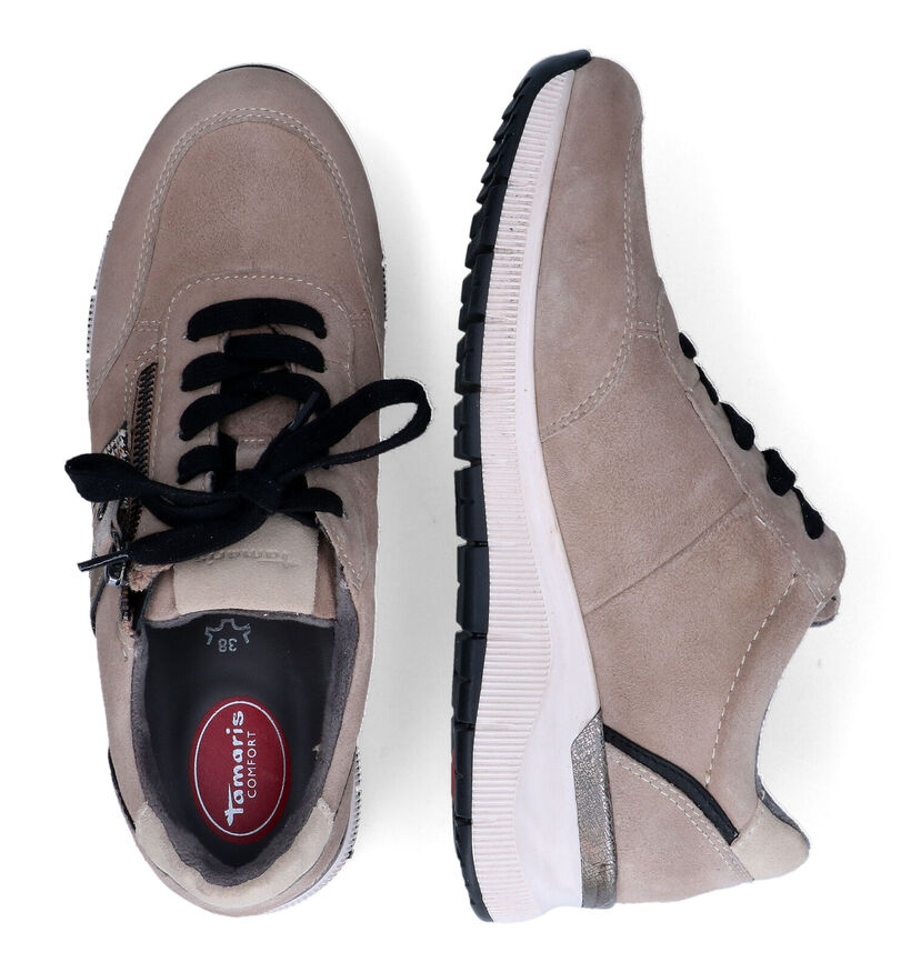 Tamaris Comfort Taupe Sneakers in nubuck (317965)